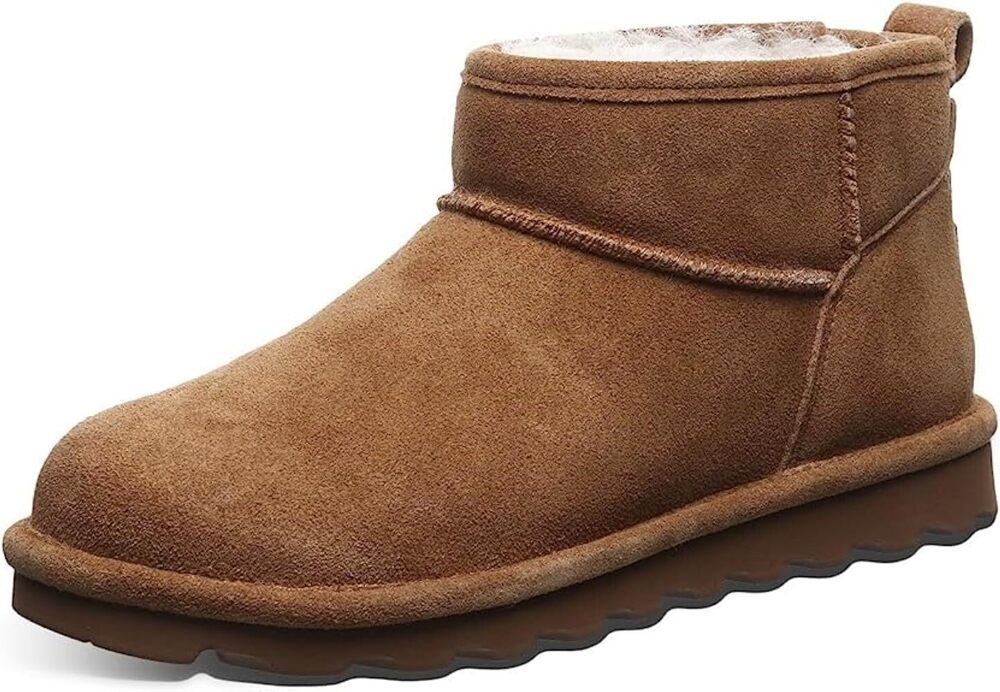 BEARPAW Women's Shorty Hickory Size 8 - Women's Ankle Boot, Brown, Size 8